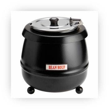 Black Coated Steel Soup Warmer