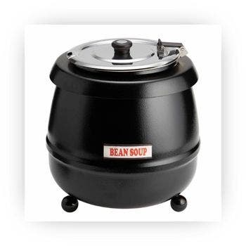 Black Coated Steel Soup Warmer