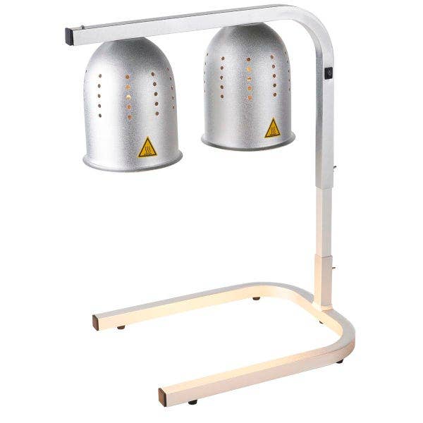 Sentinel 2-Bulb Silver Countertop Heat Lamp