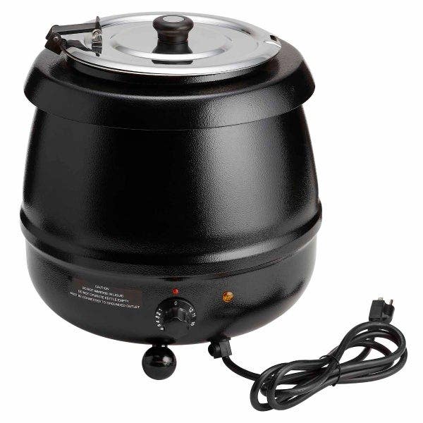 Sentinel 10.5-Quart Black Electric Soup Kettle Warmer