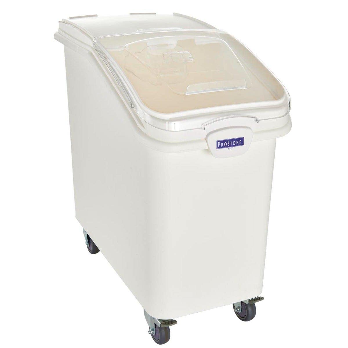 ProStore 26-Gallon Heavy Duty Mobile Ingredient Bin with Clear Sliding Lid 15-1/2"W