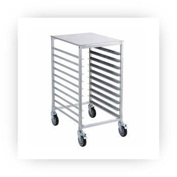 Aluminum Half Size Pan rack with casters