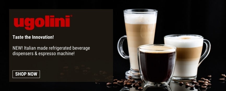 Different types of espresso drinks in small to large glasses; some have milk and foam added to the drinks. All on a black background with espresso beans.