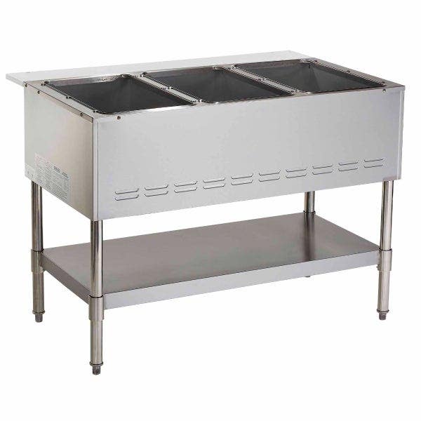 Back of Sentinel SN-GBM-3NG 3-Well Natural Gas Hot Food Steam Table 44-1/2"W