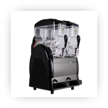 Double bowl refrigerated slushy beverage dispenser by Berg